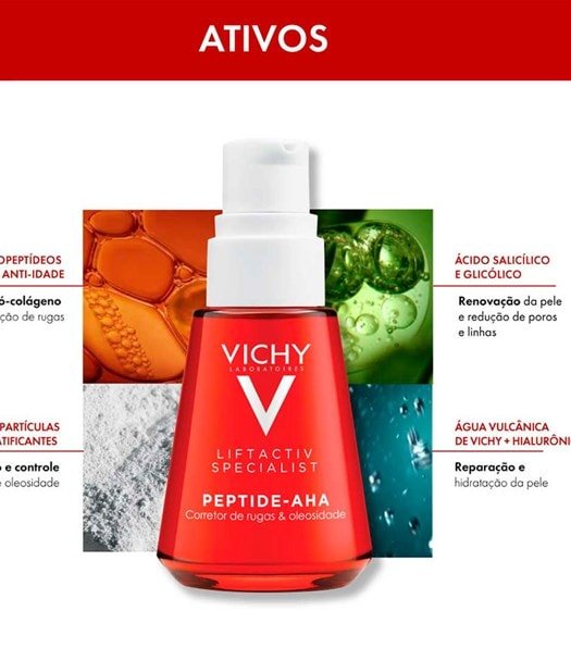 Sérum com Ação Pró Colágeno Peptide AHA 30ml